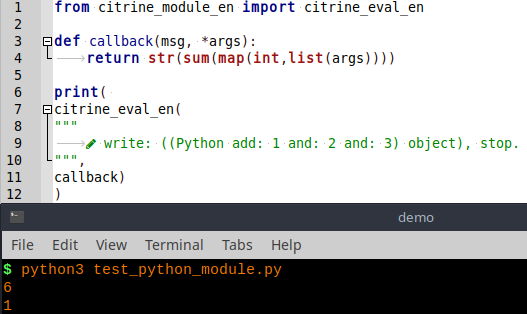 Citrine running under Python
